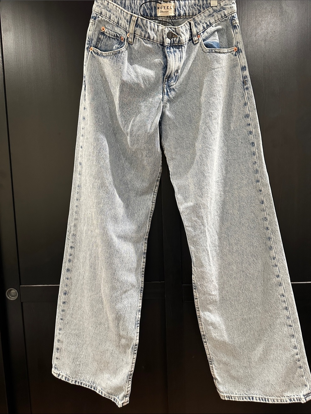 Motel Rocks Light Wash Wide Leg Jeans W30XL34